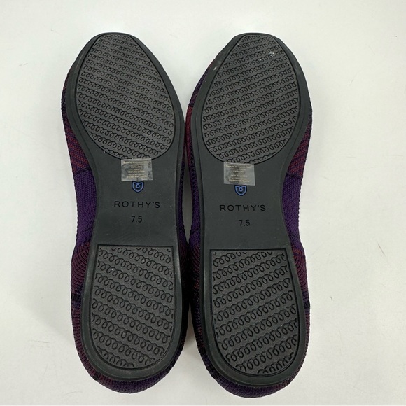 ROTHYS Cranberry Plaid Flats 7.5 Women’s Retired Pattern Shoes - Picture 6 of 12